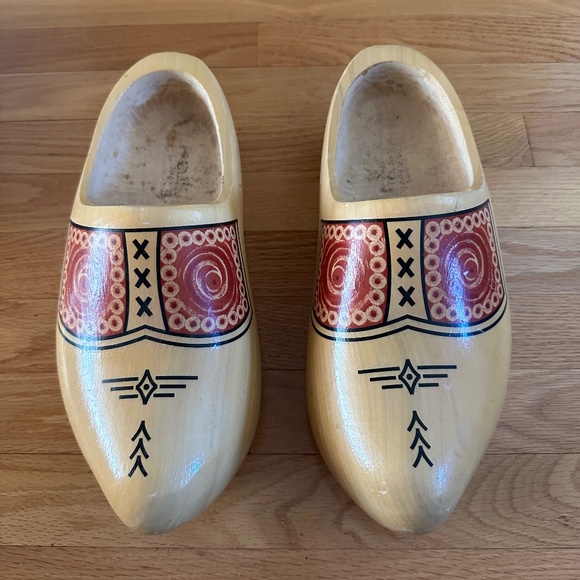 Dutch Wooden Clogs Shoes Holland Size Large - Picture 1 of 16